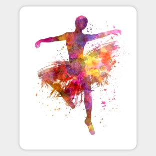 Classical ballet girl in watercolor Magnet